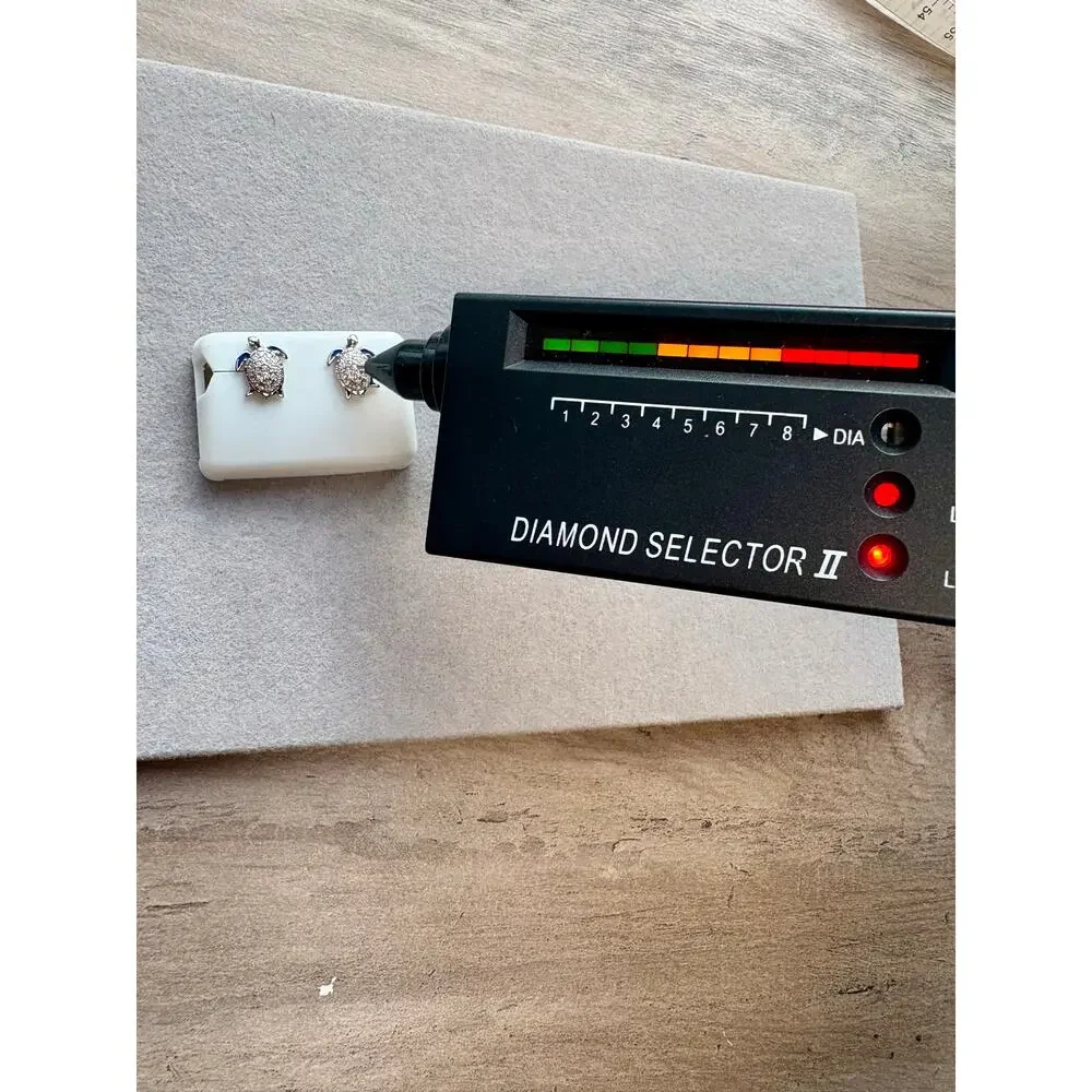 .75CTW Moissanite Turtle Earrings - New! Sterling Silver - Picture 2 of 7